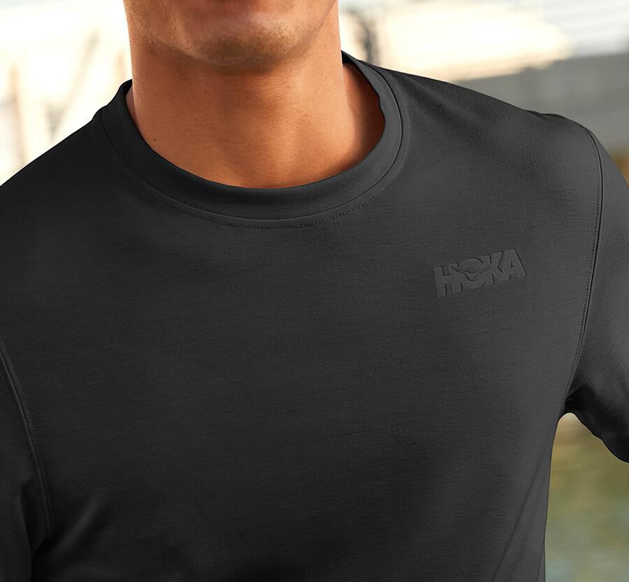 Camisa Hoka One One Hombre - Lifestyle - Negras - JVQ324067